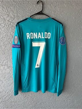 Cristiano Ronaldo Real Madrid 2017/18 Away Soccer Jersey Green